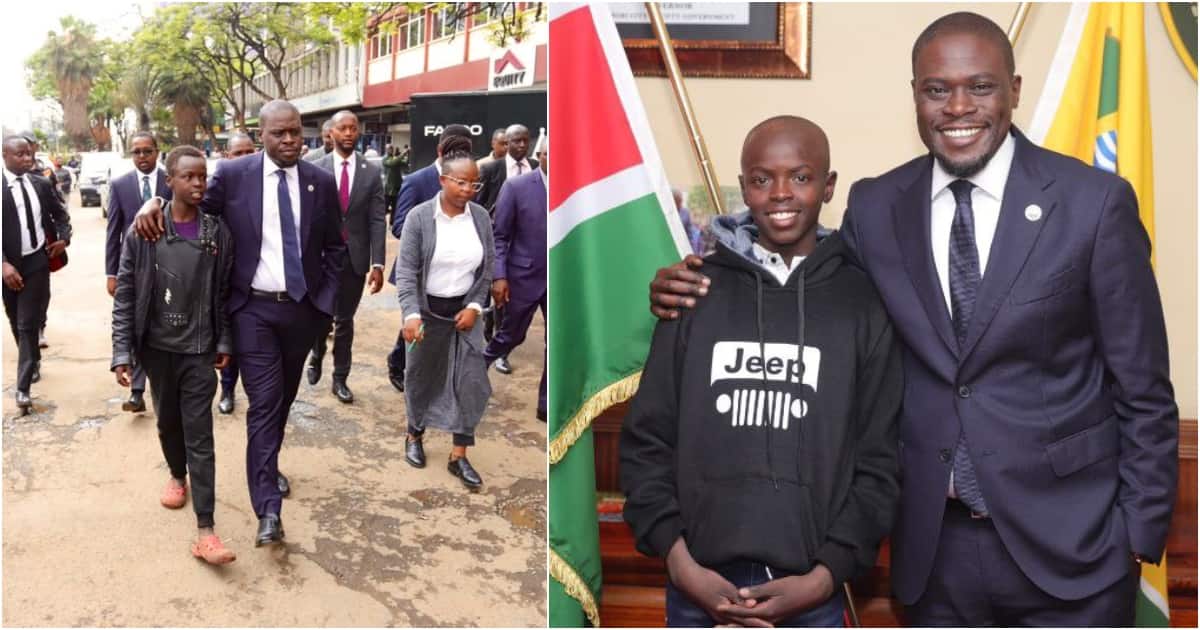 Johnson Sakaja adopte un enfant de la rue qui s'est approché de lui en suppliant de retourner à l'école