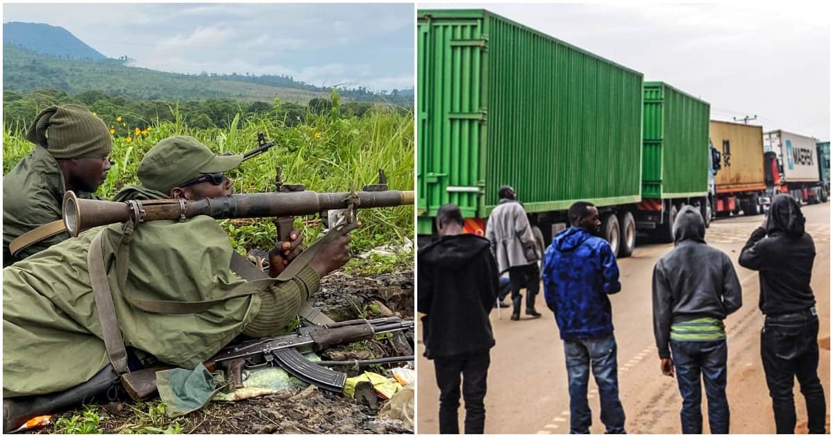 Des camions kényans et ougandais transportant des fournitures vers la RDC bloqués après que les rebelles du M23 ont coupé les routes