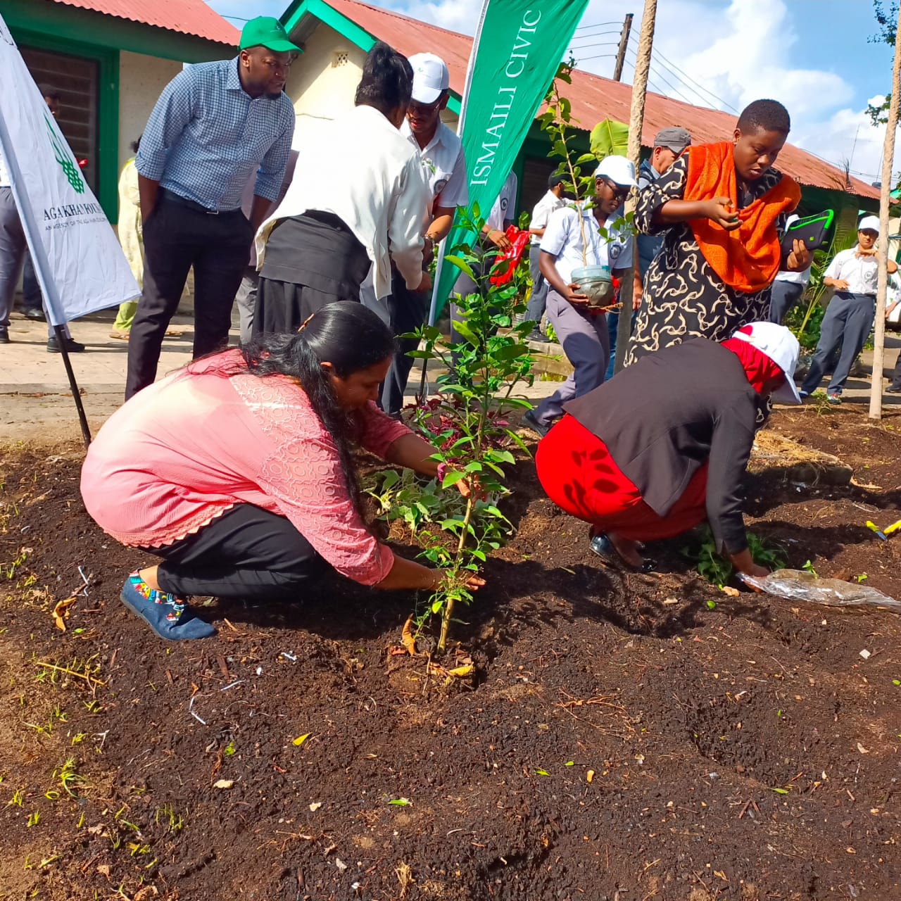 Des étudiants et des parties prenantes établissent une micro-forêt en ville