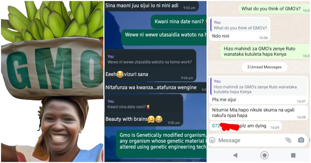 Des hommes kenyans partagent des réponses hilarantes que leurs copines ont données lorsqu'on leur a demandé ce que sont les OGM : "Hizo ni Gani Aki"