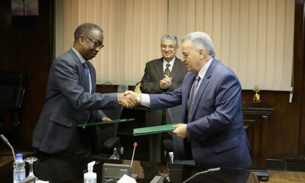 Singing of MoU between Egypt and the African Electrotechnical Standardization Commission in Cairo on November 29, 2022. Press Photo