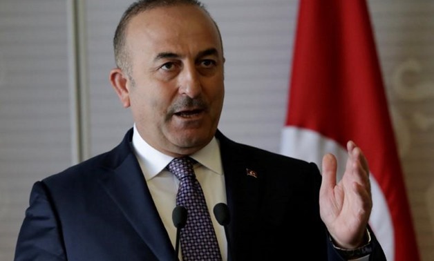 File- Turkish Foreign Minister Mevlut Cavusoglu gives a speech to the media at the foreign ministry building (SRE) in Mexico City, Mexico February 3, 2017. REUTERS/Henry Romer