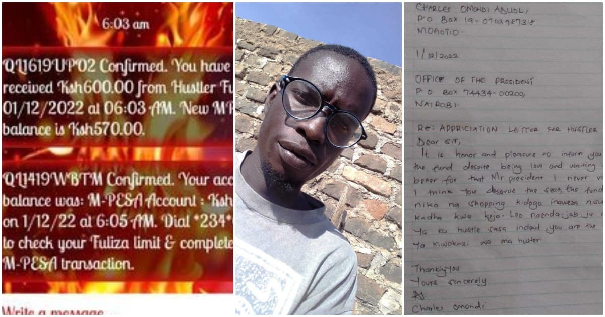 Un homme de Nairobi écrit une lettre à William Ruto, le remercie pour le prêt de 600 KSh du Hustler Fund : "Nmenunua Shopping"