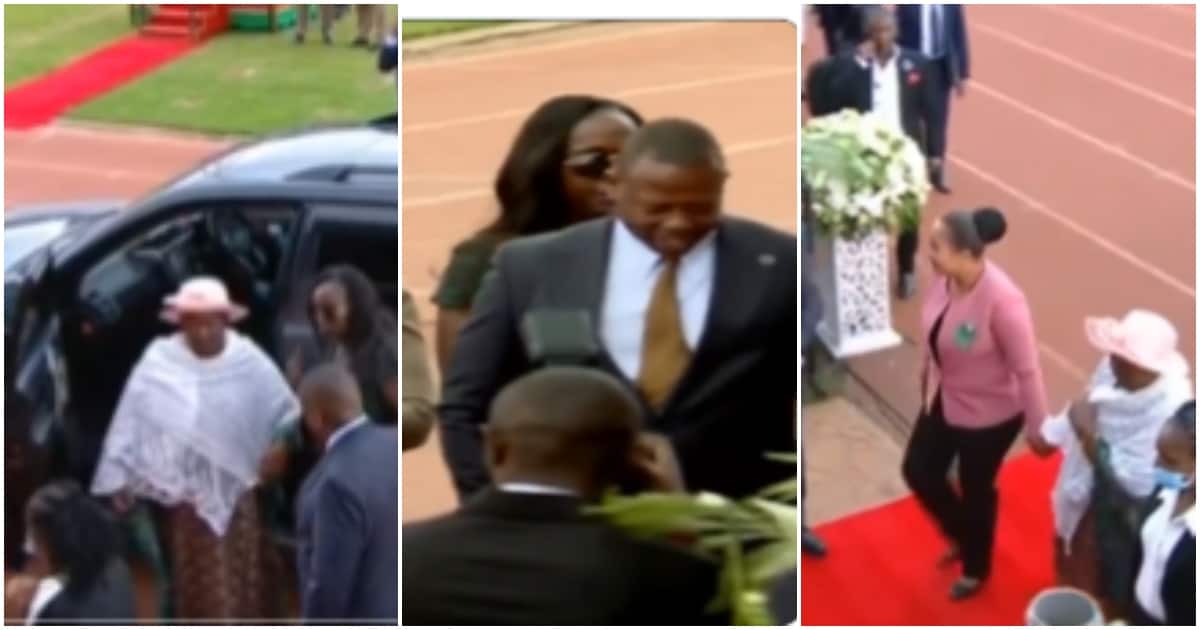 La mère et le frère de William Ruto arrivent au stade Nyayo dans un véhicule de luxe pour la fête de Jamhuri Day
