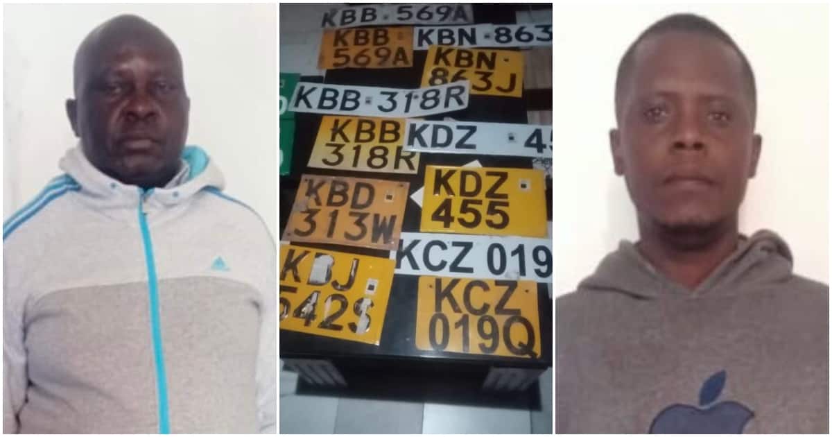 Nairobi: 2 suspects liés au vol de voiture arrêtés par des détectives, 10 plaques d'immatriculation récupérées