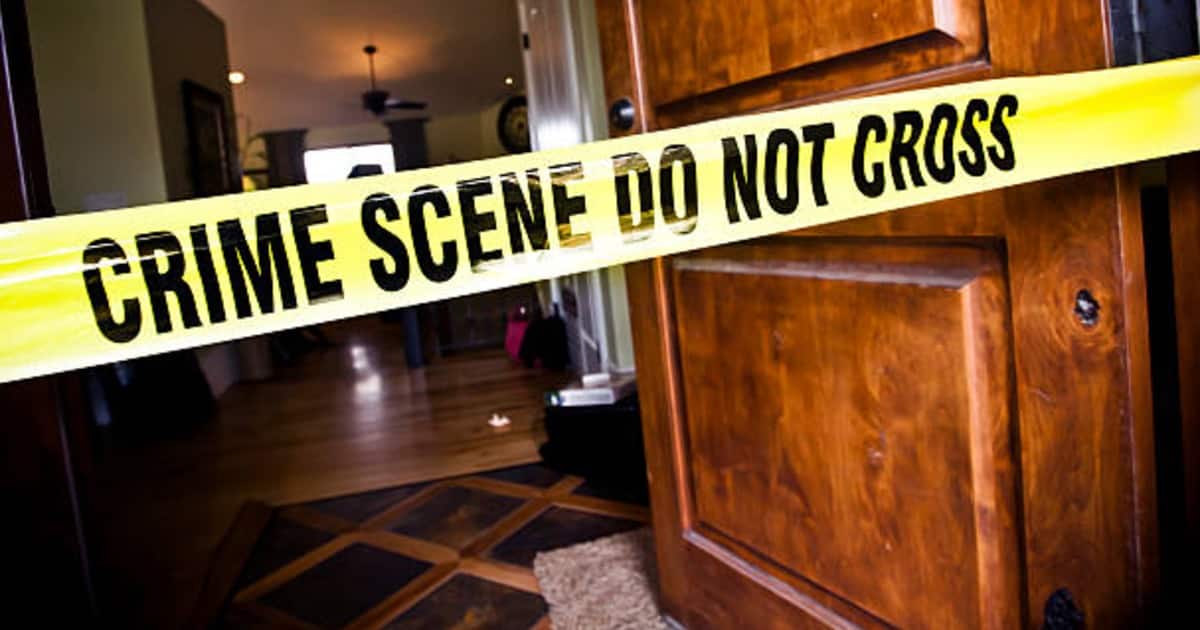 Crime scene tape.