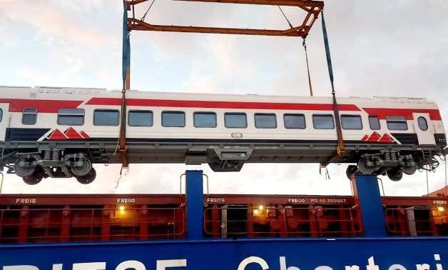 Ganz Mavac's air-conditioned third-class railcar upon arrival in the Port of Alexandria in December 2022. Press Photo