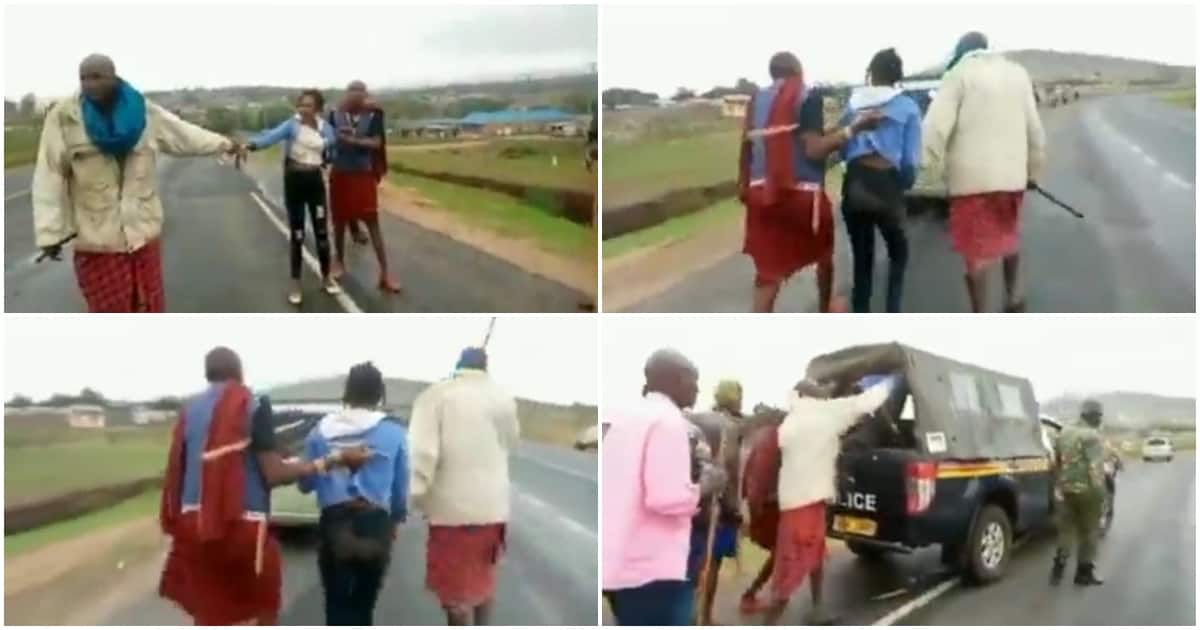 Un Maasaï furieux pris en photo en train de faire marcher Slayqueen à la police : "Ameniibia KSh 100k"