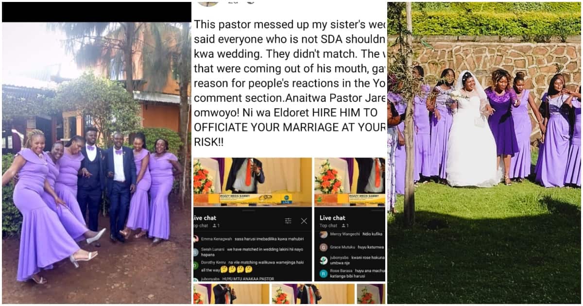 La sœur de la mariée de Nyamira dont les demoiselles d'honneur ont été chassées par le pasteur SDA le fustige : "Il a gâché le mariage"