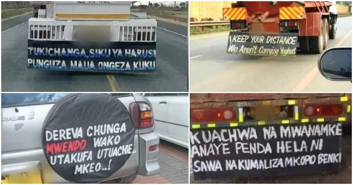 Des messages hilarants sur des bannières de voitures laissent les Kenyans en colère : "Tukikuchangia Harusi Punguza Maua, Ongeza Kuku"