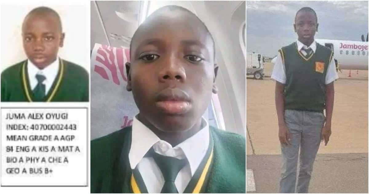 KCSE 2022 : Un garçon qui est monté à bord d'un avion pour la première fois après avoir réussi des examens blancs obtient A avec 83 points