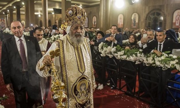 Le pape Tawadros dirige la messe de Noël à la cathédrale de la Nativité du Christ