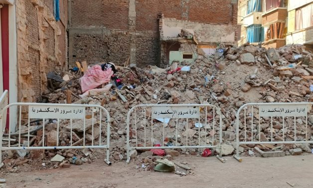 A photo for the collapsed building in Alexandria's Wardian