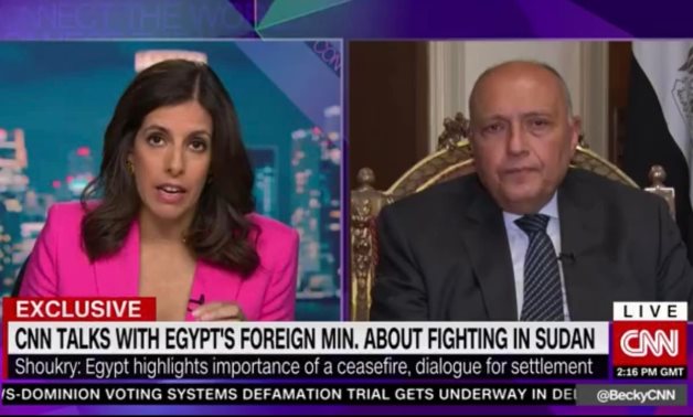 FM Shoukry dit que l'Egypte fait pression pour la reprise d'un dialogue pacifique pour résoudre la situation au Soudan