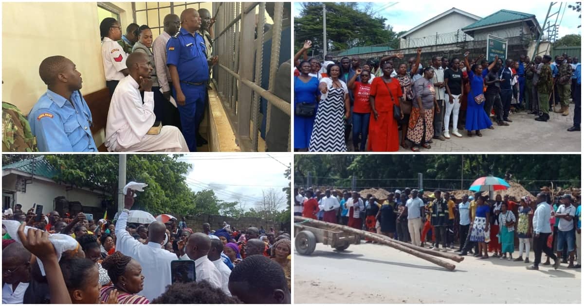 Photos : Les disciples du pasteur Ezekiel se présentent en grand nombre aux tribunaux de Shanzu