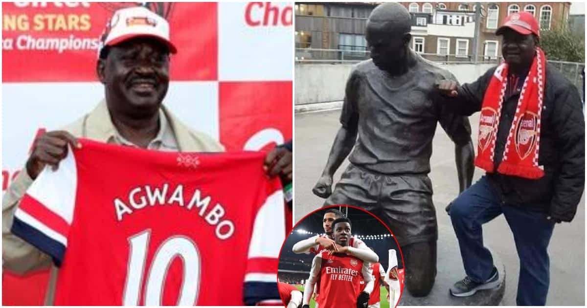 Raila Odinga confiant qu'Arsenal remportera la Premier League anglaise : "Mambo Bado"