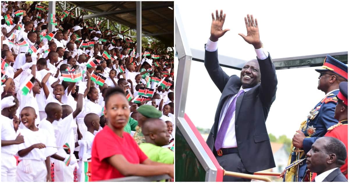 Célébrations de la journée de Madaraka : William Ruto reçoit un accueil enthousiaste à son arrivée au stade Moi Embu