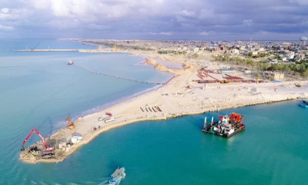 FILE - Expansion works at Arish Port – Press Photo