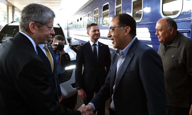 Egypt's Prime Minister Mostafa Madbouli and Foreign Minister Sameh Shoukry arrive in Kiev as part of the African mission to settle Russia-Ukraine crisis - Cabinet