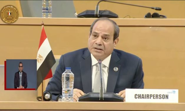 Egypt's President Abdel Fattah El-Sisi delivers a speech at the 22nd COMESA Summit - Presidency