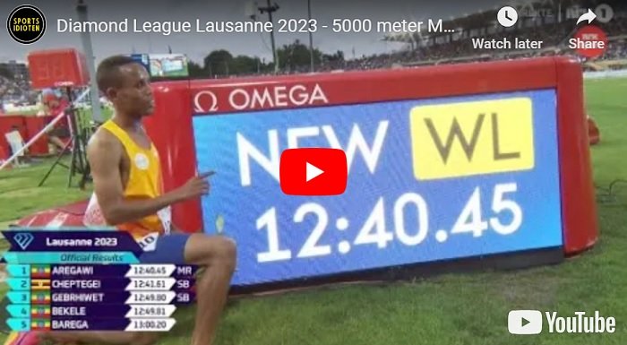 L'athlète éthiopien Berihu Aregawi a remporté avec style le 5000 mètres masculin de la Lausanne Diamond League