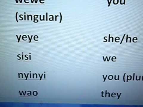 KISWAHILI POUR DÉBUTANTS : SUJET SEPT.  PRONOM PERSONNEL
