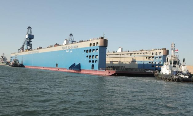 Floating dock "Fakhr El Canal" successfully arrived in Egypt’s the Port Said naval arsenal- Press photo