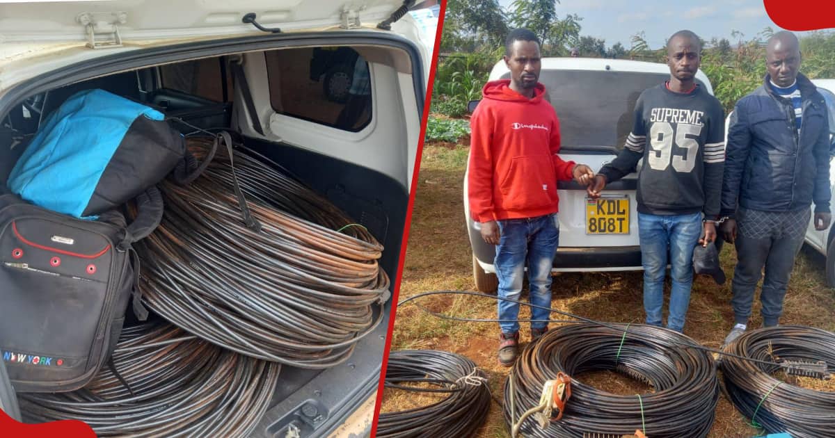 Nairobi : Des agents du DCI interceptent des vandales se précipitant pour vendre des câbles de données vandalisés à Makueni
