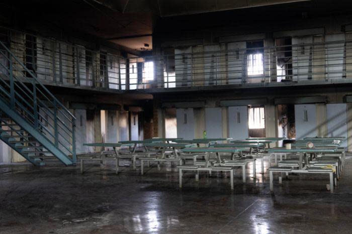 Une cafétéria commune au centre correctionnel de Kutama-Sinthumule dans le Limpopo.  Photo : Abigail Javier/Eyewitness News