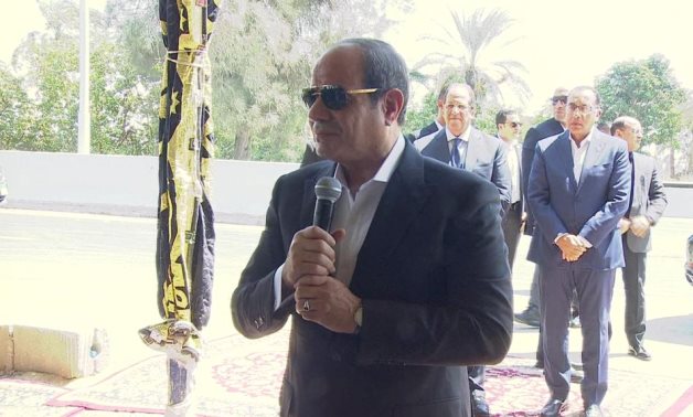 President Abdel Fatah al-Sisi during his visit to Beni Suef - file