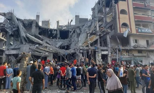 Destruction in Gaza after Israeli strikes - file