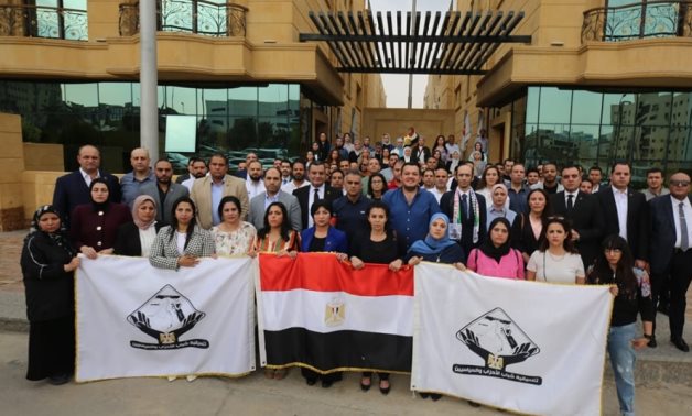Le CPYP organise une manifestation pour soutenir la position égyptienne rejetant le déplacement des Palestiniens