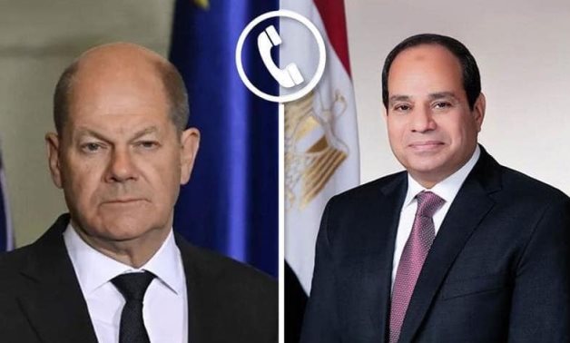 Le président Sissi suit les derniers développements à Gaza avec le chancelier allemand Scholz