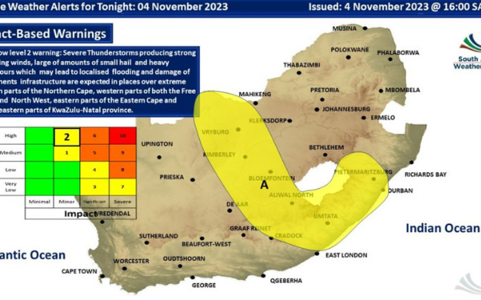 Le service météorologique émet un avertissement de tempête pour le Cap oriental
