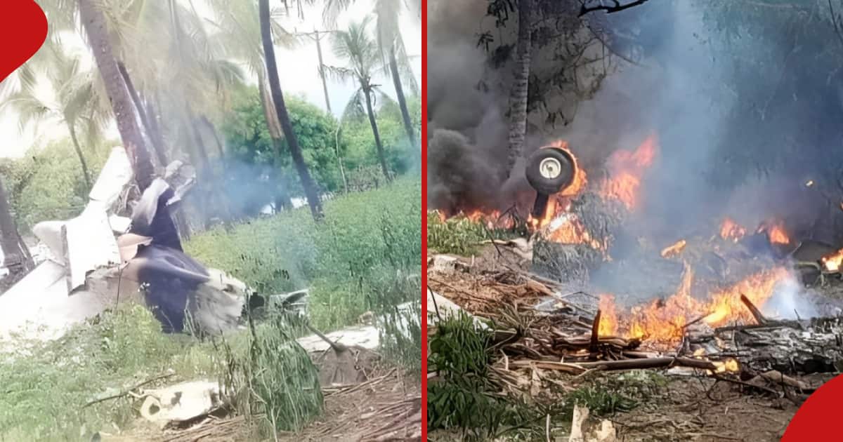 Lamu : 10 personnes ont été blessées après le crash d'un avion léger transportant des soldats de la KDF et a pris feu