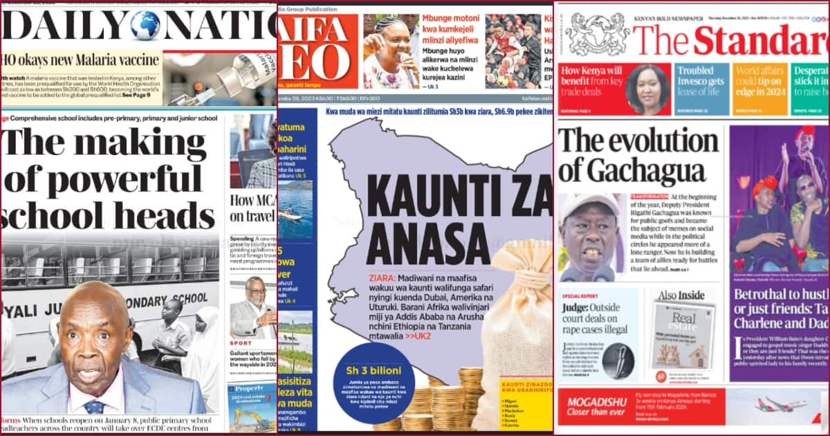 Revue des journaux kenyans, 28 décembre : Rencontrez un couple de Kisumu qui gagne de l'argent en creusant des tombes et des latrines à fosse