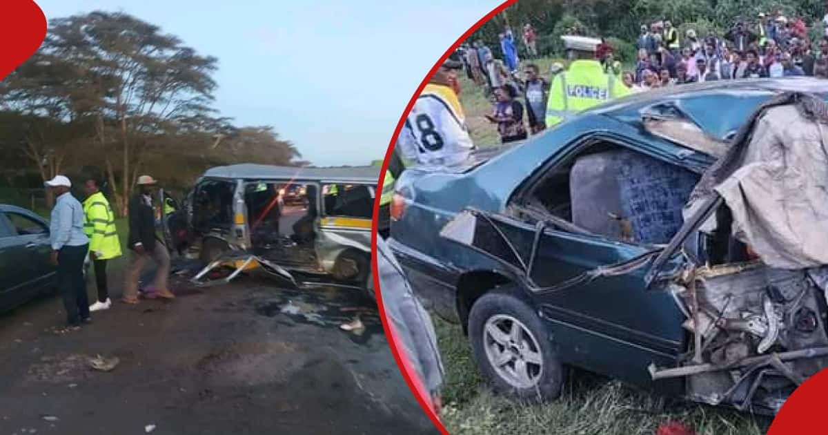 Dix morts redoutés après la collision frontale de Matatu avec une voiture personnelle sur l'autoroute Nyeri-Nyahururu