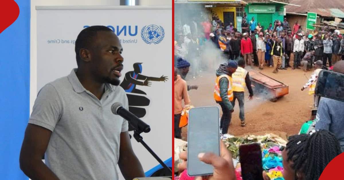Kisii : les habitants protestent et incendient un cercueil pour dénoncer l'agression présumée de Sylvanus Osoro contre Arati