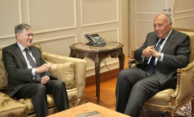 Le ministre égyptien des Affaires étrangères rencontre l'envoyé spécial américain pour les questions humanitaires au Moyen-Orient