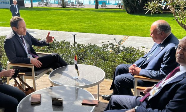Le ministre des Affaires étrangères égyptien rencontre le vice-président de l'International Crisis Group et le chef du Réseau des solutions durables des Nations Unies