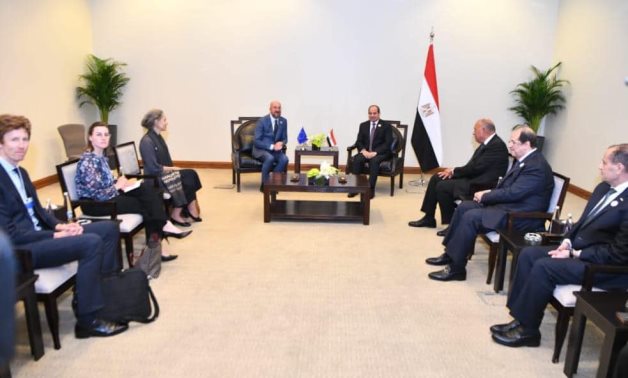 Le président Sissi rencontre le président du Conseil européen