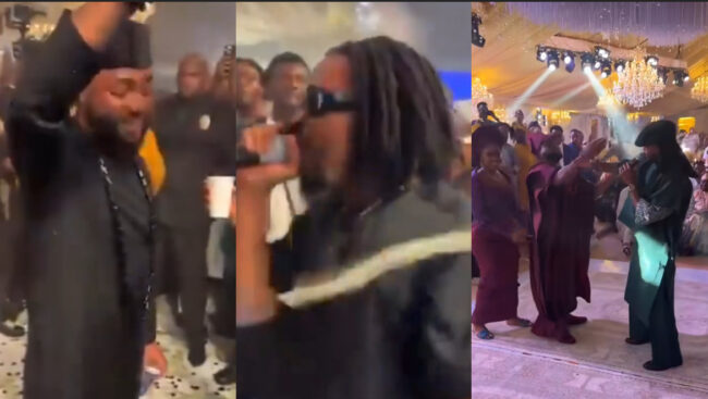 Olamide, Chike et d'autres se produisent au mariage de Davido et Chioma