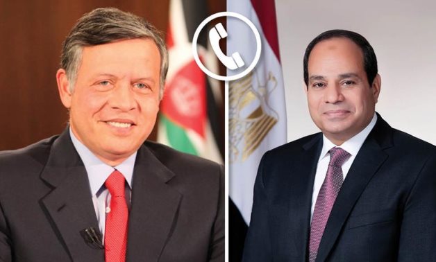 Le président Sissi s'entretient avec le roi de Jordanie Abdallah II