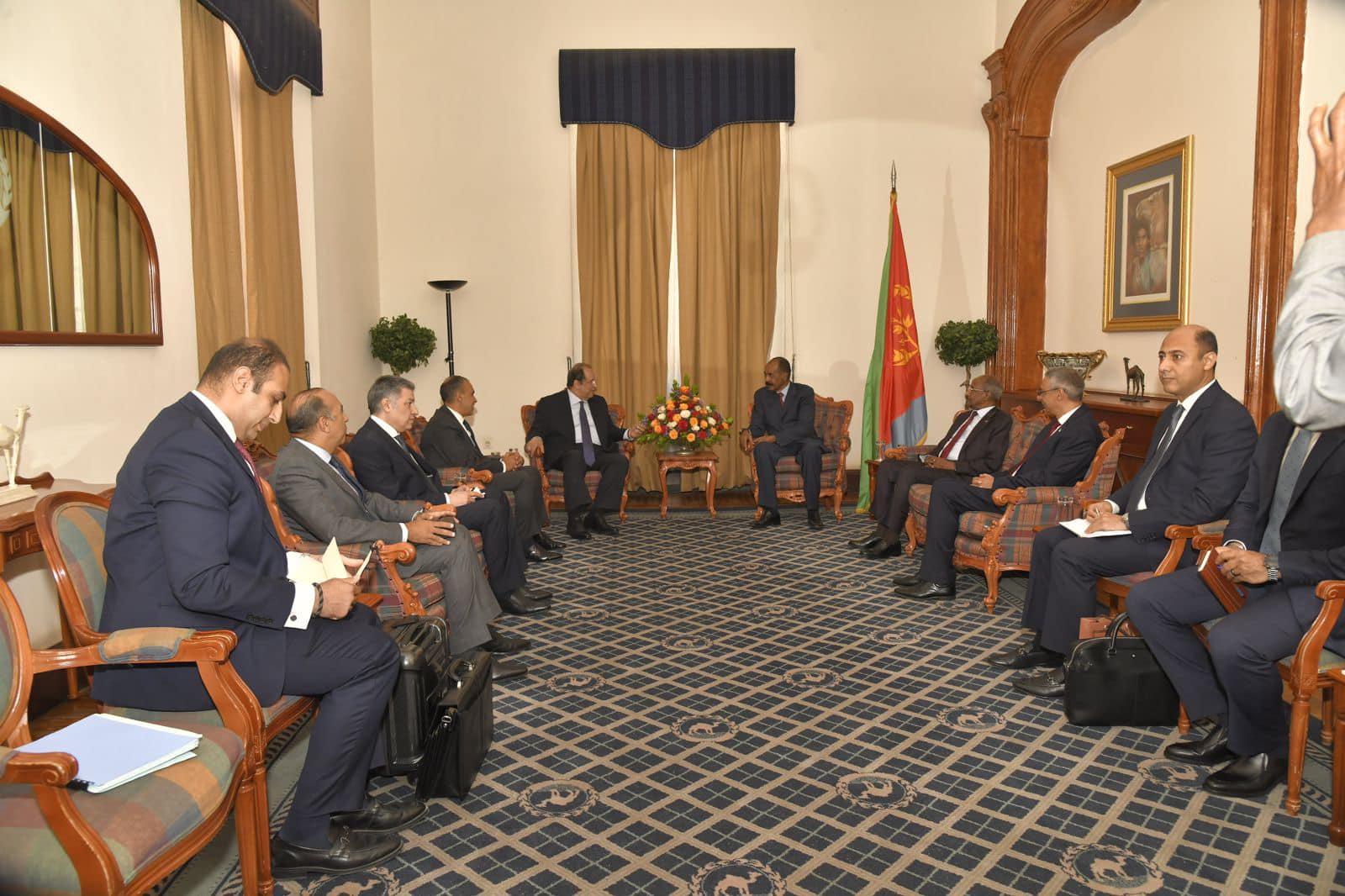 Le président érythréen reçoit le chef du GIS Abbas Kamel et le ministre des Affaires étrangères Abdelatty