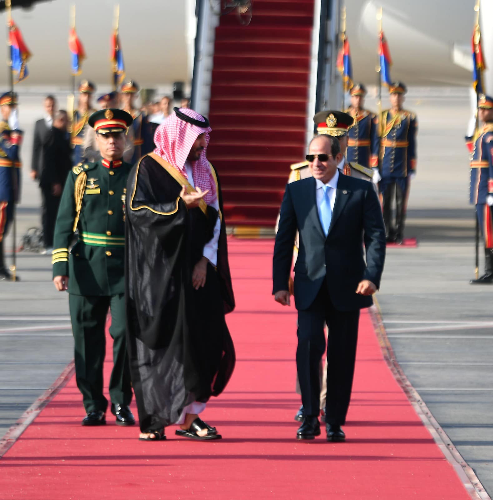 Le président égyptien Abdel Fattah El-Sissi reçoit le prince héritier d'Arabie saoudite Mohammed bin Salman bin Abdulaziz au Caire, le 15 octobre 2024 5 – Présidence égyptienne