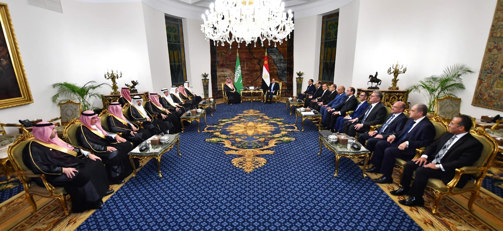 Le président égyptien Abdel Fattah El-Sisi reçoit le prince héritier d'Arabie saoudite Mohammed bin Salman bin Abdulaziz au Caire, le 15 octobre 2024 3 – Présidence égyptienne