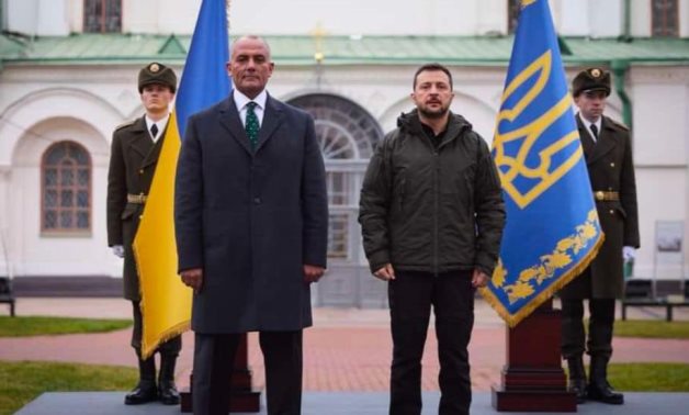 Photos : le président ukrainien Volodymyr Zelensky reçoit les lettres de créance de l'ambassadeur égyptien