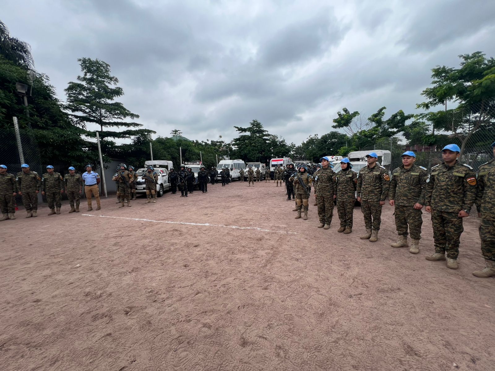 Abdelatty visite le bataillon de la police égyptienne contribuant aux missions de maintien de la paix en RD Congo 1