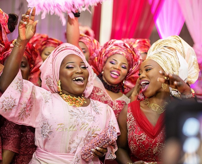 Wedding hashtags, guest at wedding ‘owambe’ party 