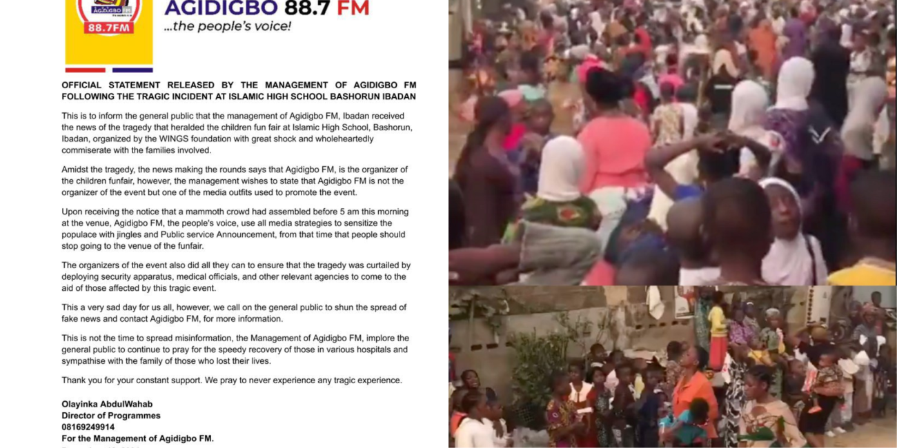Tragédie de la fête foraine d'Ibadan : Agidigbo FM dément l'organisation de l'événement